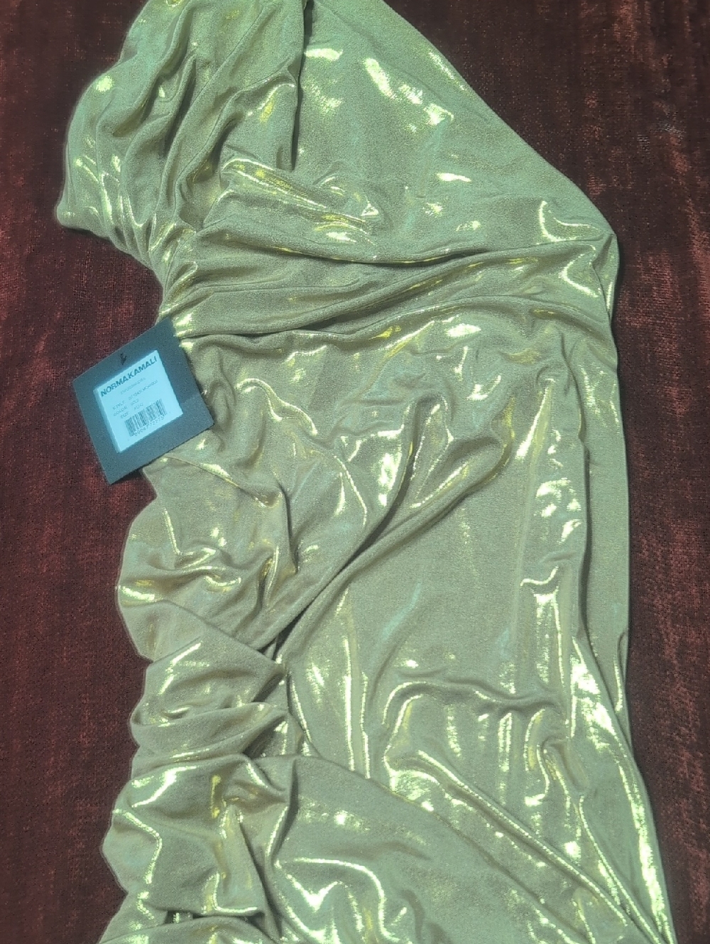Norma Kamali Shimmery Gold Dress